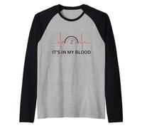 It's in My Blood - Car Guy Racer Auto Mechanic Racer Manche Raglan
