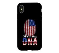 It's in My DNA Empreinte Digitale d'un Citoyen Américain Coque pour iPhone X/XS