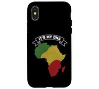 It's in My DNA Mois panafricain de l'histoire des Empreintes digitales Noires Coque pour iPhone X/XS