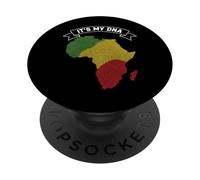 It's in My DNA Mois panafricain de l'histoire des Empreintes digitales Noires PopSockets PopGrip Adhésif