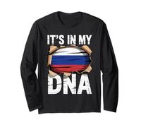 It's in My DNA Russian Roots Russia Flag Manche Longue