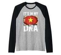 It's in My DNA Vietnamese Roots Vietnam Flag Manche Raglan