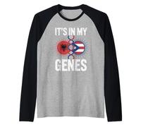 It's in My Genes Half Albanian Puerto Rican Roots Albania Manche Raglan