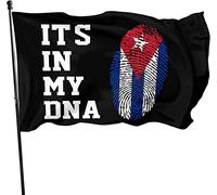 It's In MyCuba Drapeau Drapeau d'empreintes digitales 0,9 x 1,5 m Impression simple face Welcome Family Flag Banner
