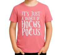 It's Just a Bunch of Hocus Pocus - Design classique de sorcière d'Halloween avec toile d'araignée, parfait pour les fans de magie et de sorts, Rose, 12 ans