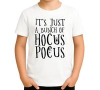 It's Just a Bunch of Hocus Pocus - Design classique de sorcière d'Halloween avec toile d'araignée, parfait pour les fans de magie et de sorts, Blanc., 128 cm