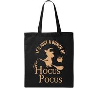 It's Just A Hocus Pocus Sac fourre-tout en coton écologique et naturel pour Halloween Noir, Noir , Taille unique