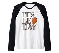 Its Leg Day Funny Pilgrim Turkey Thanksgiving Costume Tee Manche Raglan