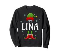 It's Lina Elf Nom de Noël personnalisé Amusant Lina Xmas Sweatshirt