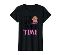 It's Line Dance Time Cute Line Dancing T-Shirt Graphique avec Valeur, Femme, Noir, S
