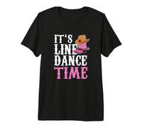 It's Line Dance Time Musique Country Western Bottes Dancer T-Shirt Haut de Gamme