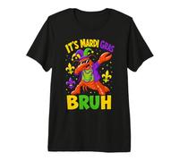 Its Mardi Gras Bruh Crayfish Dab Jester Beads Boys Teen Kids T-Shirt Haut de Gamme