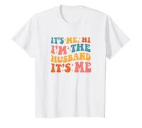 It's Me Hi I'm The Husband It's Me Funny Husband Fathers Day T-Shirt, Enfant, Blanc, 12 Ans