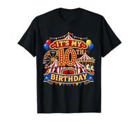 Its My 10th Birthday Circus 10 yrs Old Carnival Party Kids T-Shirt