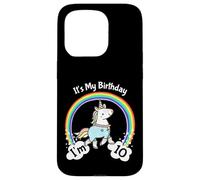 It's My 10th Birthday Cute Unicorn 10 Year Old Girls Coque pour iPhone 15 Pro