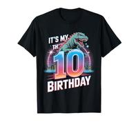 It's My 10th Birthday Dinosaure Rugissant années 70 80 T-Shirt