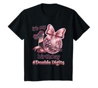 Its My 10th Birthday Girl Double Digits Pink Bow Disco Women T-Shirt
