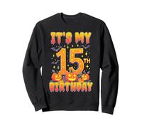 It's My 15th Birthday Party 15 Year Old Halloween Pumpkin Sweatshirt