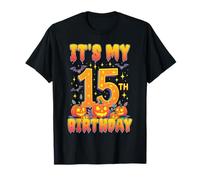 It's My 15th Birthday Party 15 Year Old Halloween Pumpkin T-Shirt