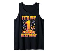 It's My 1st Birthday Party 1 Year Old Kids Halloween Pumpkin Débardeur