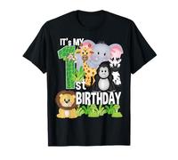 It's My 1st Birthday Party Jungle Safari Zoo Theme Bday T-Shirt