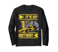 It's My 1st Birthday Race Car Party Outfit 1 Year Old Boys Manche Longue