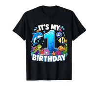 Its My 1st Birthday Sea Ocean Animal 1 Years Old Kids T-Shirt