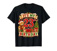It's My 23rd Birthday Christmas Bear Santa 23 Years Old T-Shirt