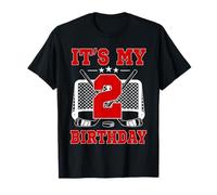 It's My 2nd Birthday Girl Thème hockey sur glace 2 ans T-Shirt