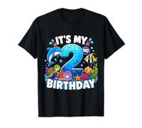 Its My 2nd Birthday Sea Ocean Animal 2 Years Old Kids T-Shirt
