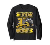 It's My 3rd Birthday Race Car Party Outfit 3 Year Old Boys Manche Longue