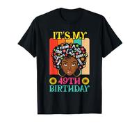 It's My 49th Birthday Vintage African Woman 49 Years Old T-Shirt