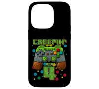 It's My 4th Birthday Boy Gamer Creepin' Into 4 Gamer Pixel Coque pour iPhone 14 Pro