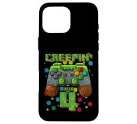 It's My 4th Birthday Boy Gamer Creepin' Into 4 Gamer Pixel Coque pour iPhone 16 Pro Max