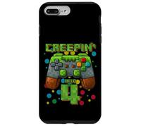 It's My 4th Birthday Boy Gamer Creepin' Into 4 Gamer Pixel Coque pour iPhone 7 Plus/8 Plus
