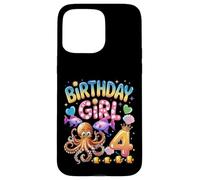 It's My 4th Birthday Octopus 4 Year Old Party Garçons Filles Coque pour iPhone 15 Pro Max
