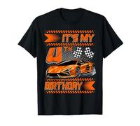 It's My 4th Birthday Race Car Party Outfit 4 Year Old Boys T-Shirt