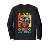 It's My 51st Birthday Vintage African Woman 51 Years Old Manche Longue
