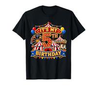 Its My 5th Birthday Circus 5 yrs Old Carnival Party Kids T-Shirt