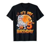 It's My 5th Birthday Mummy Dinosaur Halloween 5 Years Old T-Shirt