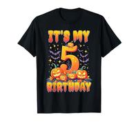 It's My 5th Birthday Party 5 Year Old Kids Halloween Pumpkin T-Shirt