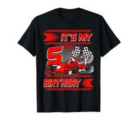 It's My 5th Birthday Race Car Party Outfit 5 Year Old Boys T-Shirt