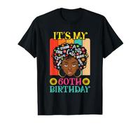 It's My 60th Birthday Vintage African Woman 60 Years Old T-Shirt Graphique avec Valeur
