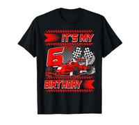It's My 6th Birthday Race Car Party Outfit 6 Year Old Boys T-Shirt