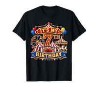 Its My 7th Birthday Circus 7 yrs Old Carnival Party Kids T-Shirt