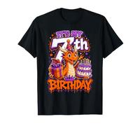 It's My 7th Birthday Dragon Party Dragon Love 7 Year Old Boy T-Shirt