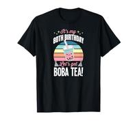 It's My 80th Birthday Let's Get Boba Tea Fête du Jour B T-Shirt