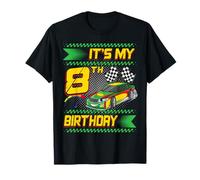 It's My 8th Birthday Race Car Party Outfit 8 Year Old Boys T-Shirt