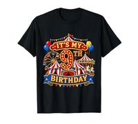 Its My 9th Birthday Circus 9 yrs Old Carnival Party Kids T-Shirt