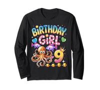 It's My 9th Birthday Octopus 9 Year Old Party Garçons Filles Manche Longue